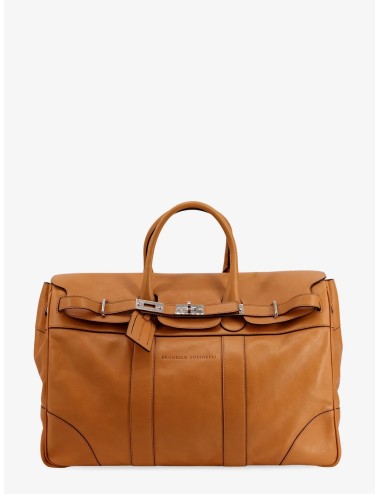 Brunello Cucinelli Brown Calf Leather Bos Taurus Luggage And Travel