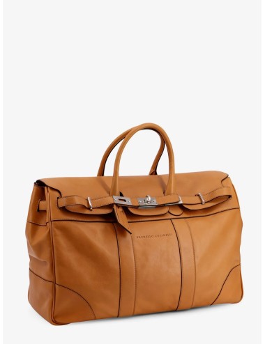 Brunello Cucinelli Brown Calf Leather Bos Taurus Luggage And Travel