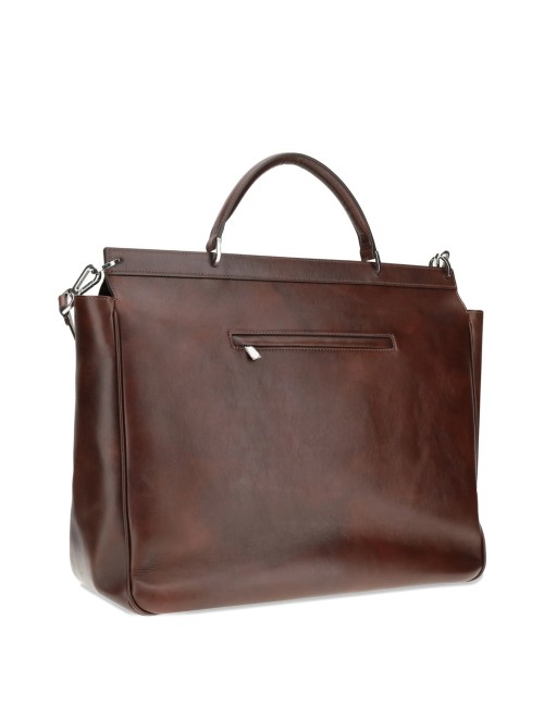 Brunello Cucinelli Bordeaux Calf Leather Bos Taurus Luggage And Travel