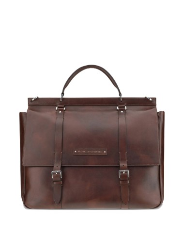 Brunello Cucinelli Bordeaux Calf Leather Bos Taurus Luggage And Travel