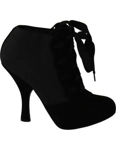 BOTTINES EXTENSIBLES EN DAIM NOIR