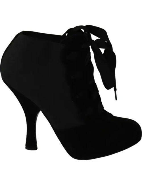 BOTTINES EXTENSIBLES EN DAIM NOIR