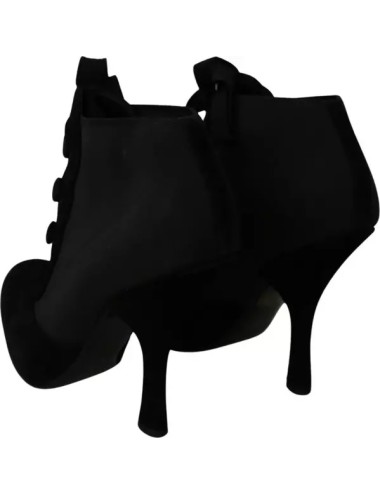 BOTTINES EXTENSIBLES EN DAIM NOIR