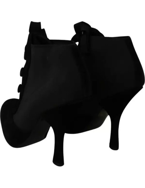 BOTTINES EXTENSIBLES EN DAIM NOIR