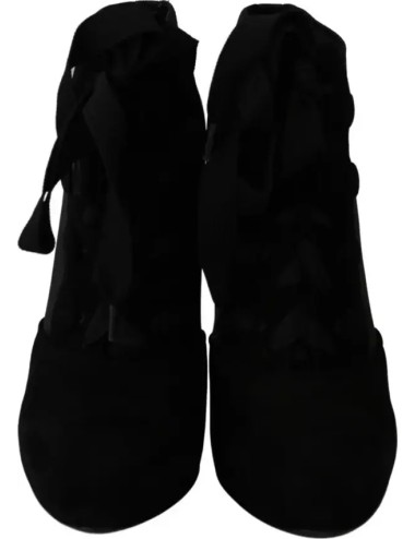 BOTTINES EXTENSIBLES EN DAIM NOIR