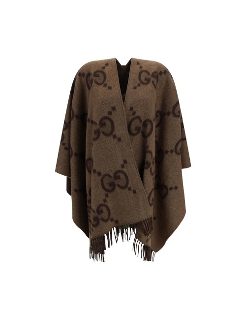 Cape réversible en cachemire jumbo GG