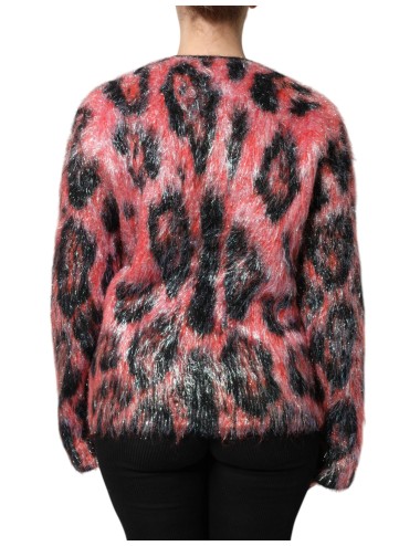 Gilet Dolce & Gabbana rouge en laine mohair à boutons