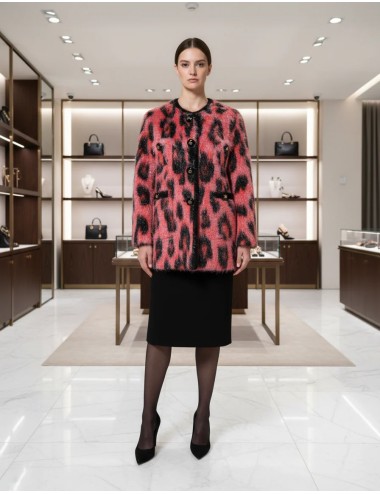 Gilet Dolce & Gabbana rouge en laine mohair à boutons