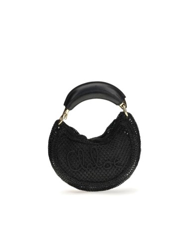 Sac bandoulière Chloé en viscose noire