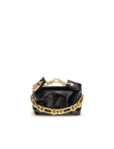 Sac bandoulière Balmain Bos Taurus en cuir de veau noir