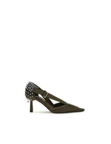 PRADA ESCARPINS EN TOILE ORNÉS DE CRISTAUX