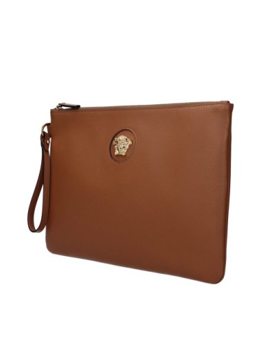 Pochette Versace en cuir marron