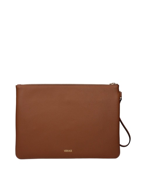 Pochette Versace en cuir marron