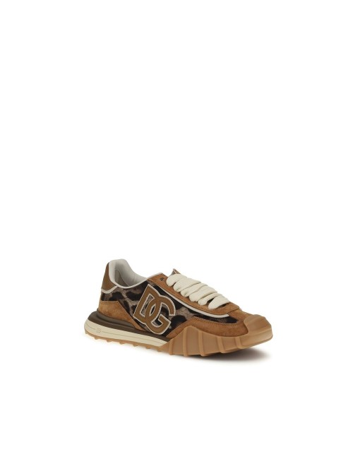 DOLCE & GABBANA DG ATHLETIC BASKETS TISSU TECHNIQUE MULTICOLORE