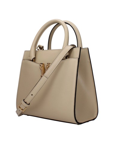 Sac à main en cuir beige Versace