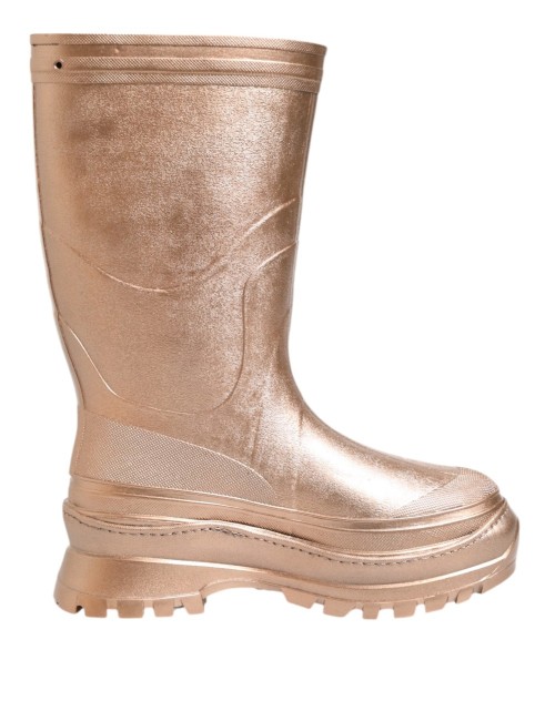 Dolce & Gabbana Rose Gold Rubber Pull On Rain Boots  Shoes