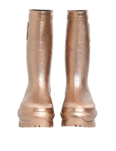 Dolce & Gabbana Rose Gold Rubber Pull On Rain Boots  Shoes