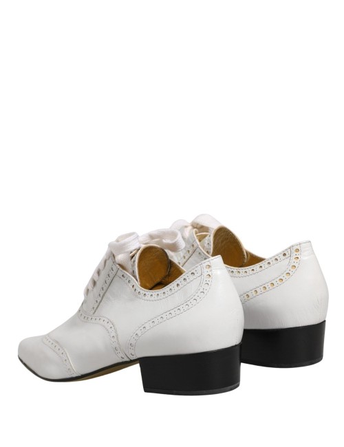 DOLCE & GABBANA OXFORD BROGUE CUIR BLANC