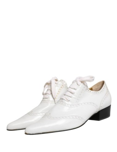 DOLCE & GABBANA OXFORD BROGUE CUIR BLANC
