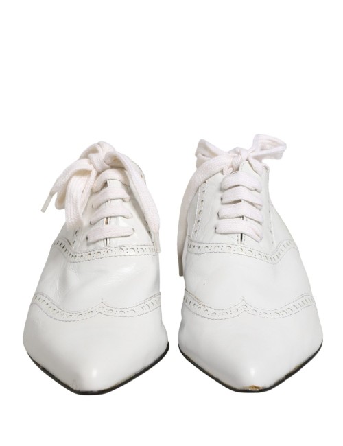 DOLCE & GABBANA OXFORD BROGUE CUIR BLANC