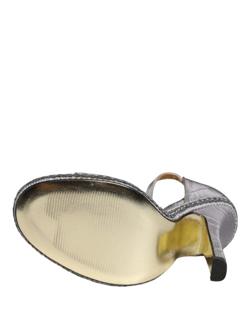 Sandales à Talons Hauts Dolce & Gabbana – Gris Élégant à Bride Cheville