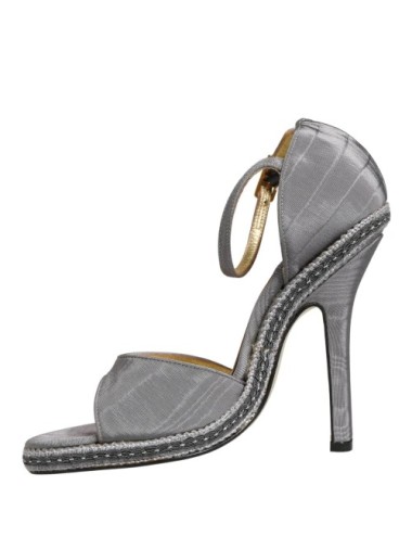 Sandales à Talons Hauts Dolce & Gabbana – Gris Élégant à Bride Cheville