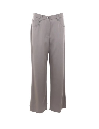 Brunello Cucinelli Gray Acetate Casual Pants