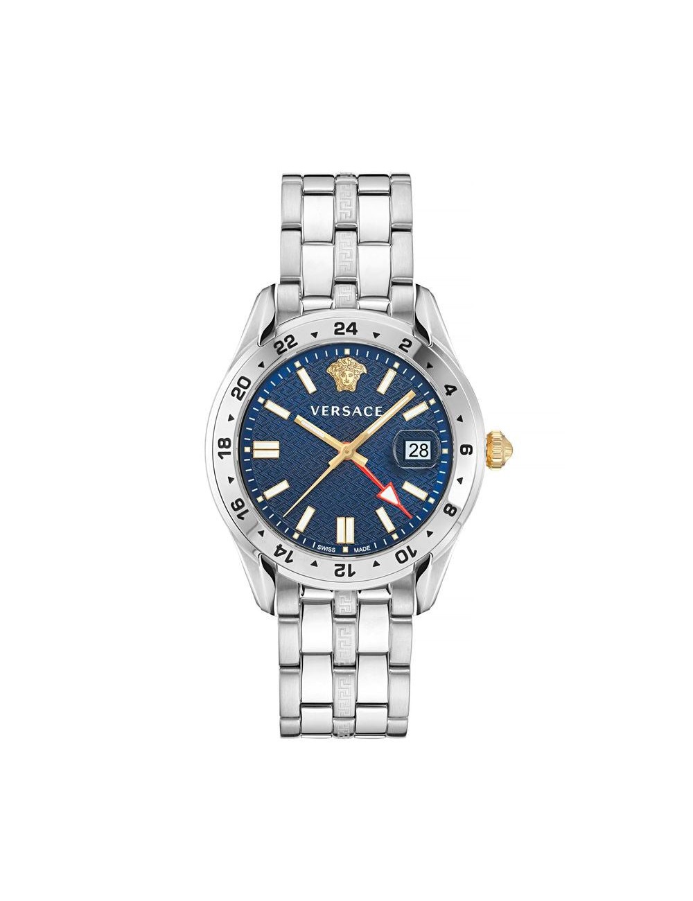 Versace Gray Stainless Steel Dress Watch
