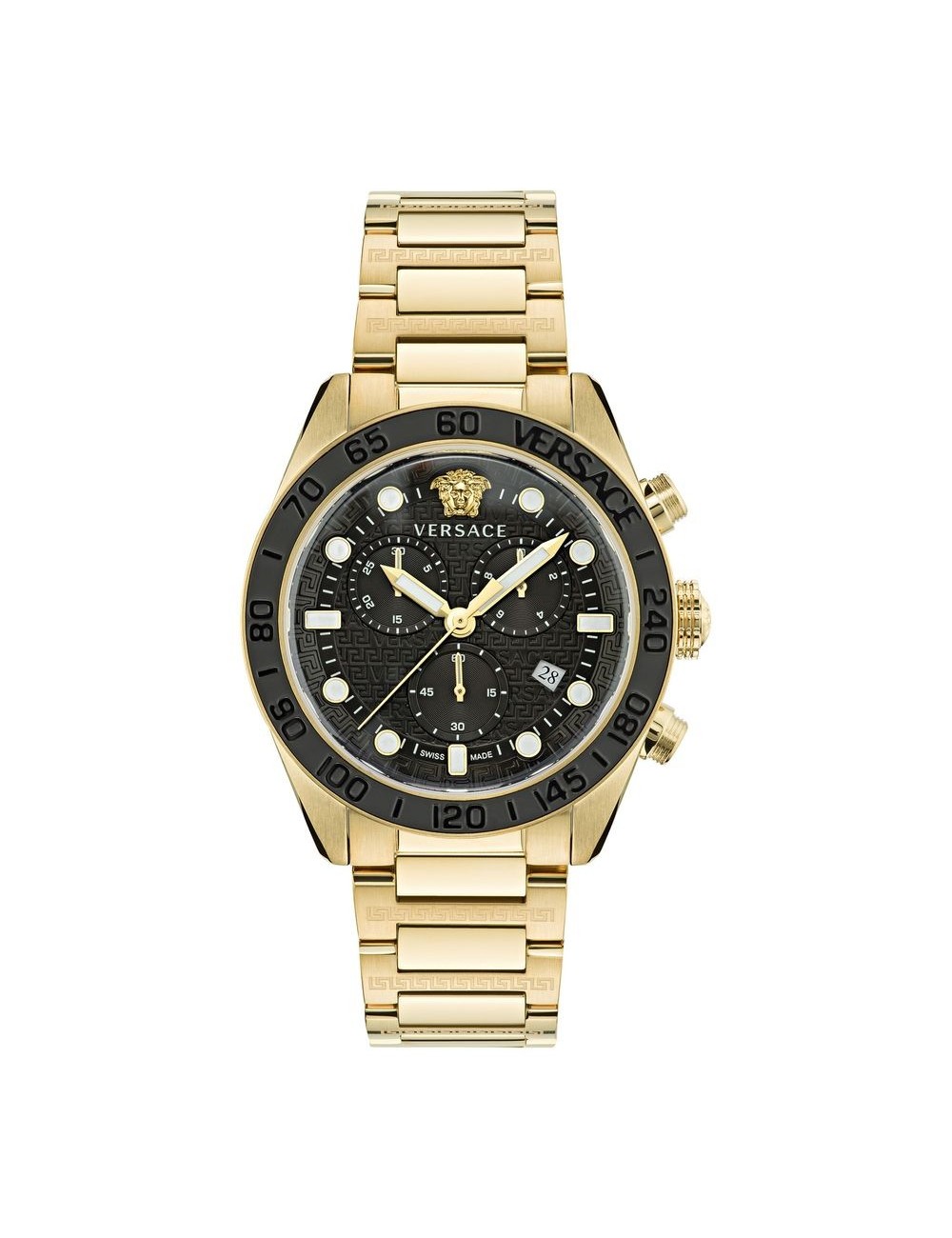 Versace Gold Stainless Steel Dress Watch