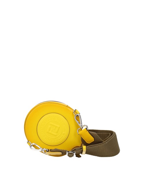 Fendi Porte Raquette en Cuir Jaune – Élégance Sport Luxe