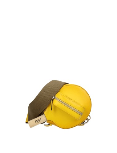 Fendi Porte Raquette en Cuir Jaune – Élégance Sport Luxe