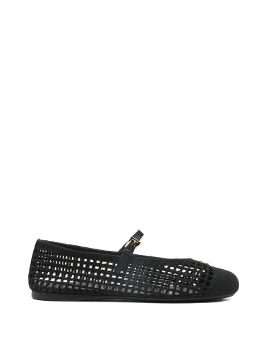 PRADA BALLERINES CROCHET AJOURÉES NOIRES