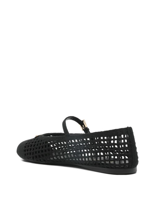 PRADA BALLERINES CROCHET AJOURÉES NOIRES