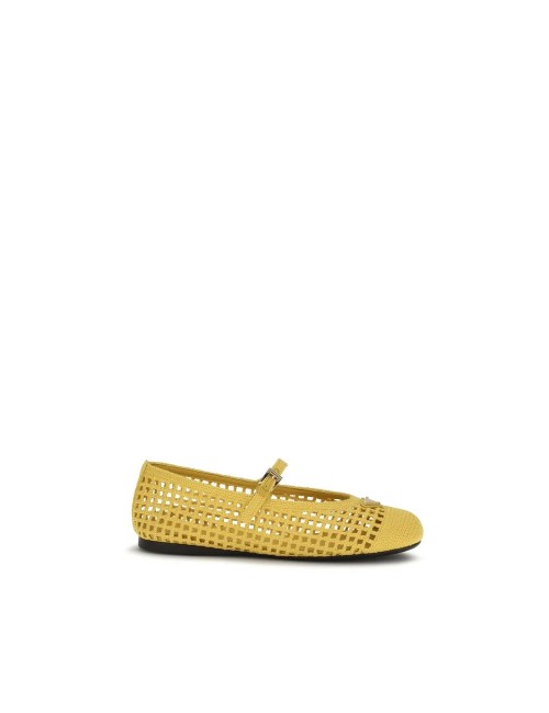 PRADA BALLERINES CROCHET BICOLORE COTON