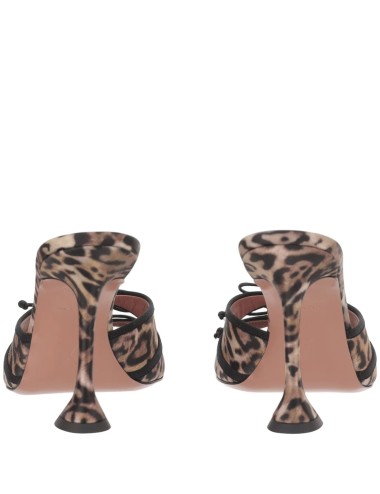 Amina Muaddi mules soie multicolore talon sculptural- Paloma Private Club