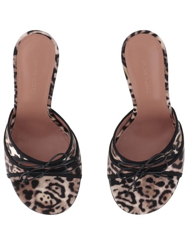 Amina Muaddi mules soie multicolore talon sculptural- Paloma Private Club