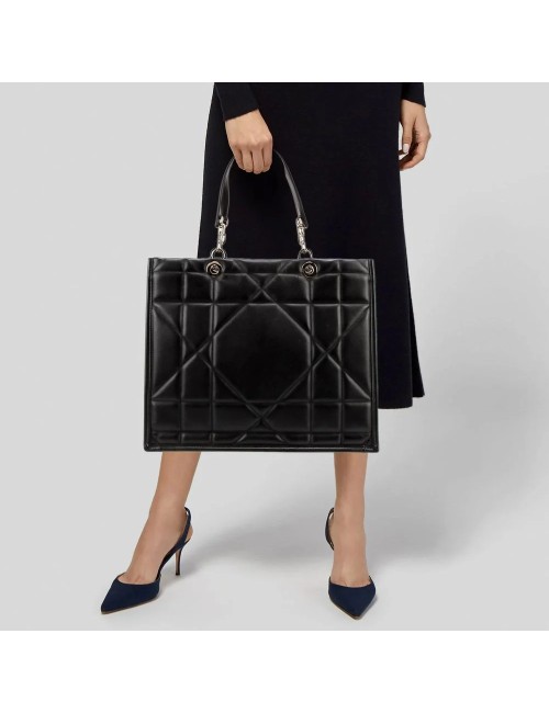 Sac tote Dior cuir noir – Élégance luxe iconique et rare