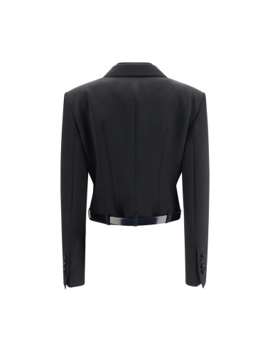 Dolce & Gabbana Veste Noire en Laine – Élégance Italienne Sensuelle