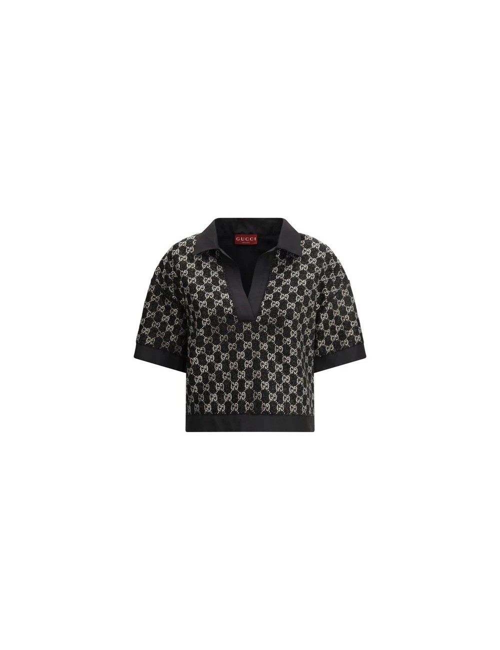 Chemise en viscose noire Gucci