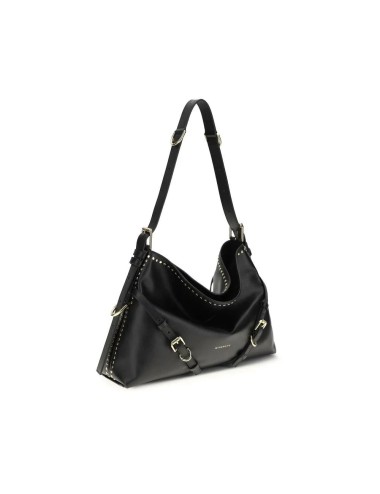 Sac Voyou Large — Cuir de Veau Brillant Noir — Givenchy