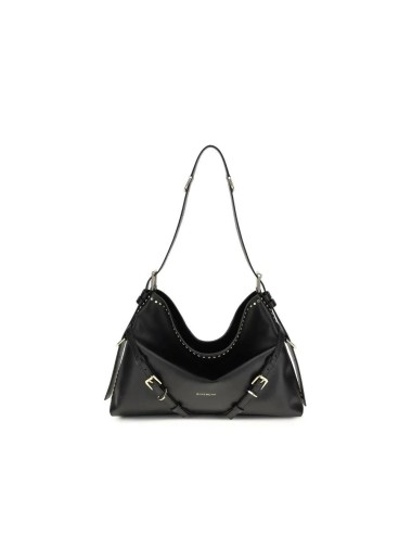 Sac Voyou Large — Cuir de Veau Brillant Noir — Givenchy