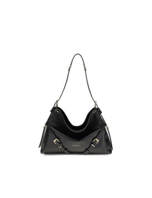 Sac Voyou Large — Cuir de Veau Brillant Noir — Givenchy