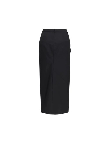 Givenchy – Jupe Midi Laine Noire Ovis Aries | Jupe Luxe Femme