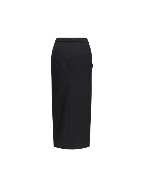 Givenchy – Jupe Midi Laine Noire Ovis Aries | Jupe Luxe Femme