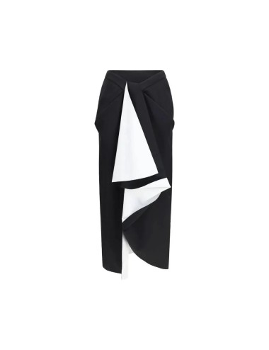Givenchy – Jupe Midi Laine Noire Ovis Aries | Jupe Luxe Femme