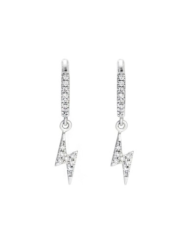 Boucles d’oreilles diamant éclair Or Blanc – Le Diamantaire