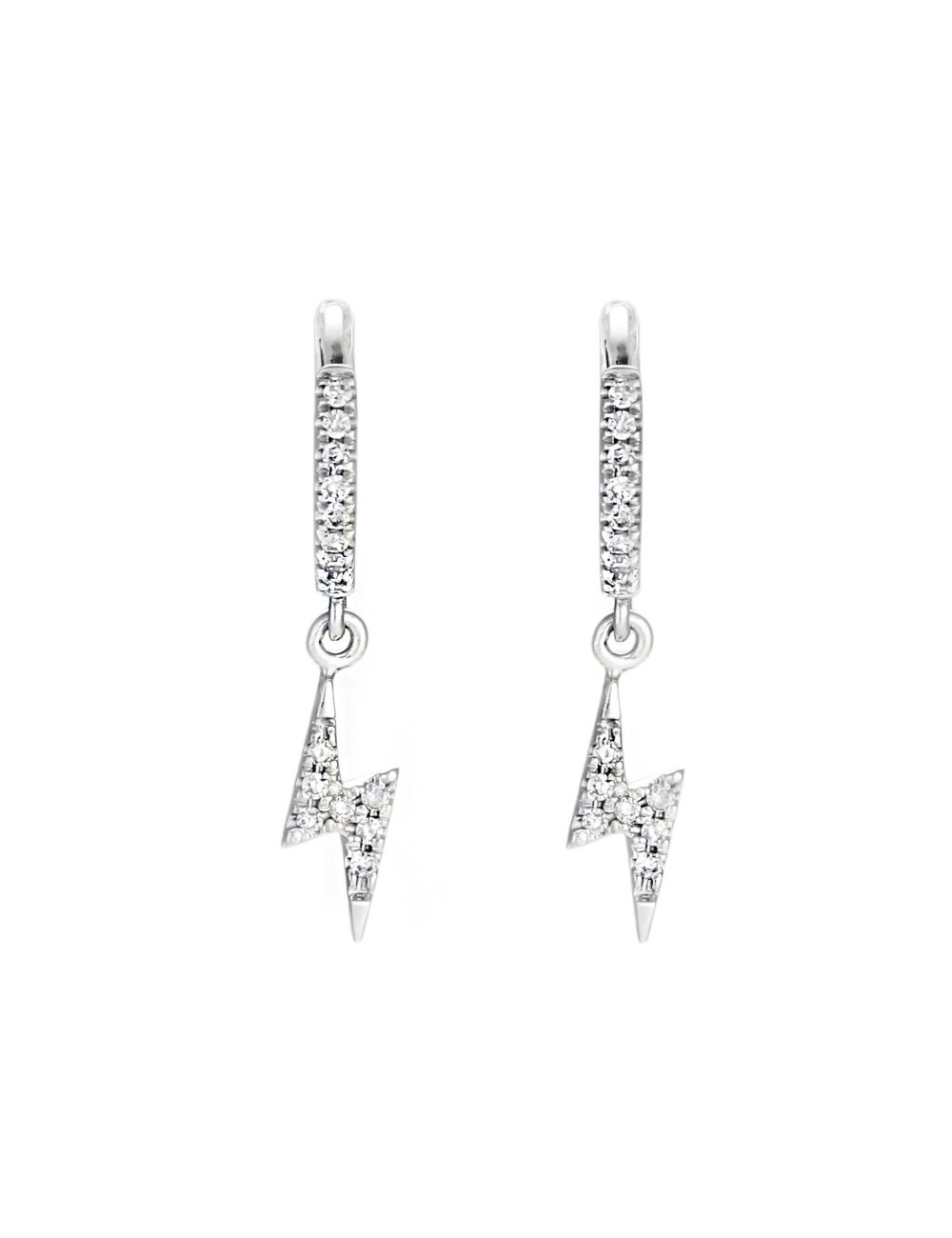 Boucles d’oreilles diamant éclair Or Blanc – Le Diamantaire