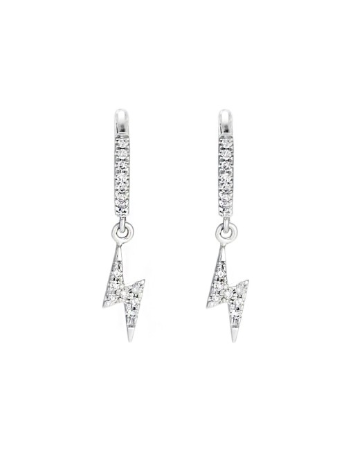 Boucles d’oreilles diamant éclair Or Blanc – Le Diamantaire