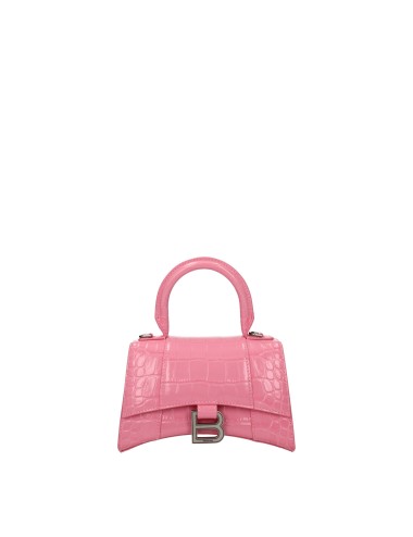 Sac Balenciaga Mini Cuir Crocodile Rose Bandoulière Luxe
