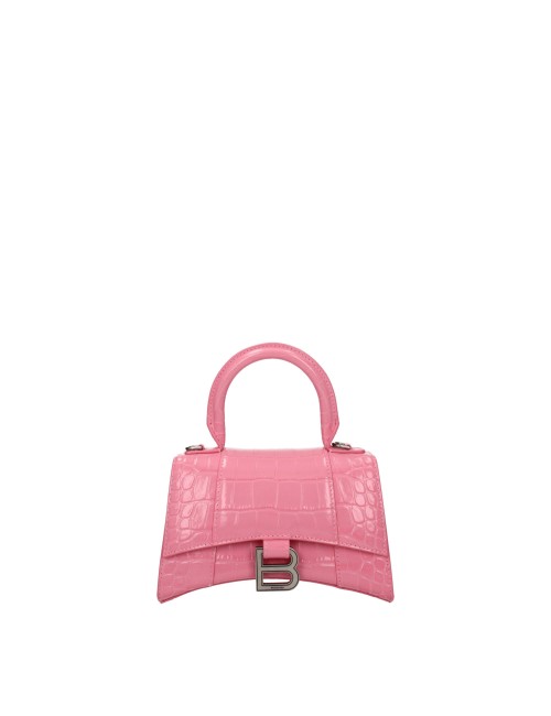 Sac Balenciaga Mini Cuir Crocodile Rose Bandoulière Luxe